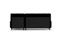 Black Corduroy Sectional Sofa: Convertible 3 Seaters Sofa, L Shaped Sofa, And Bed Black Velvet Metal Primary Living Space Medium Soft Loose Back Pillow Top Arms Foam Fabric Metal 3 Seat