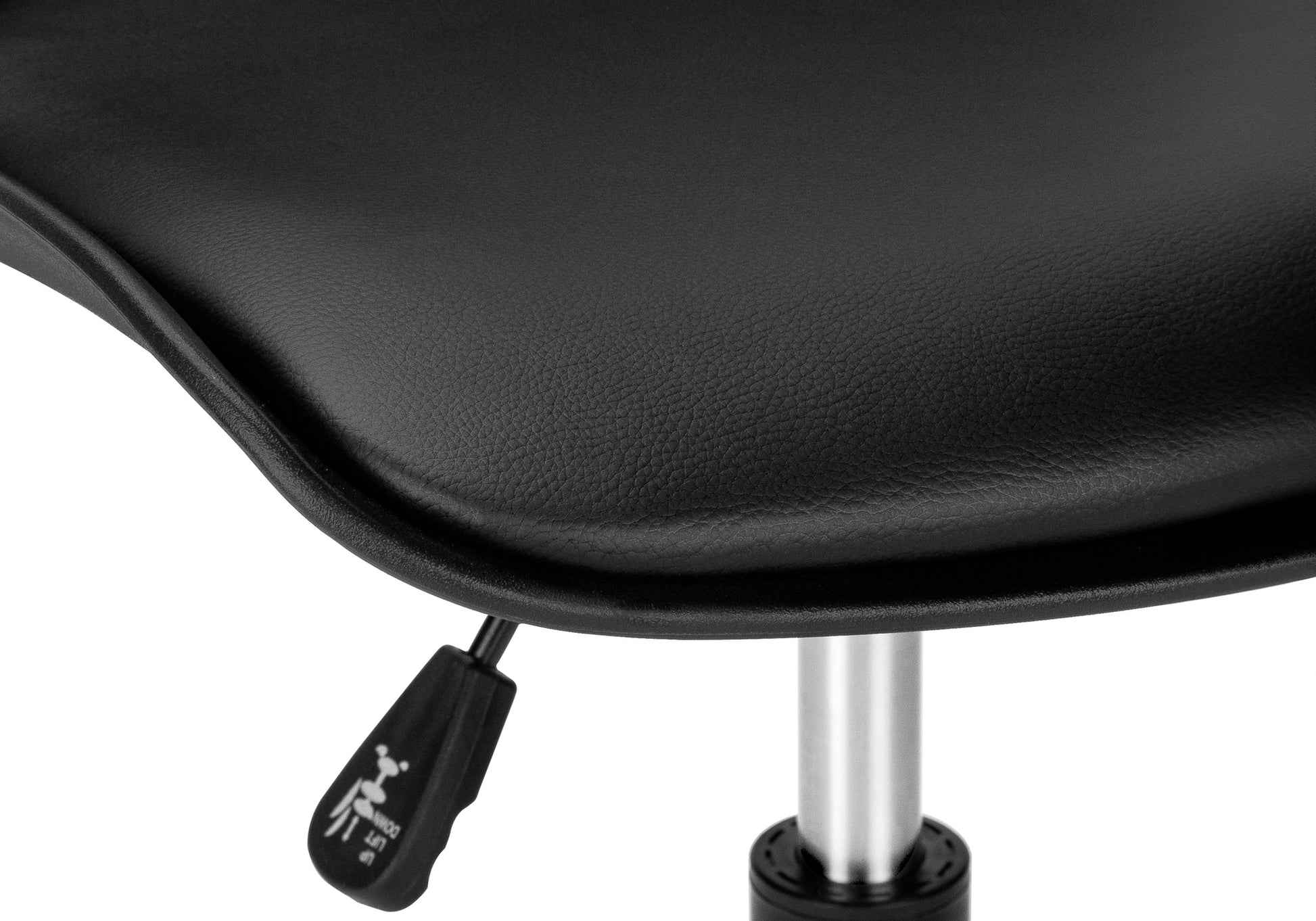 Office Chair, Adjustable Height, Swivel, Ergonomic, Computer Desk, Work, Juvenile, Black Leather Look, White Metal, Contemporary, Modern Black Foam Metal