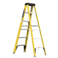 6 Fibreglass Step Ladder Series 300Lbs Yellow Fiberglass