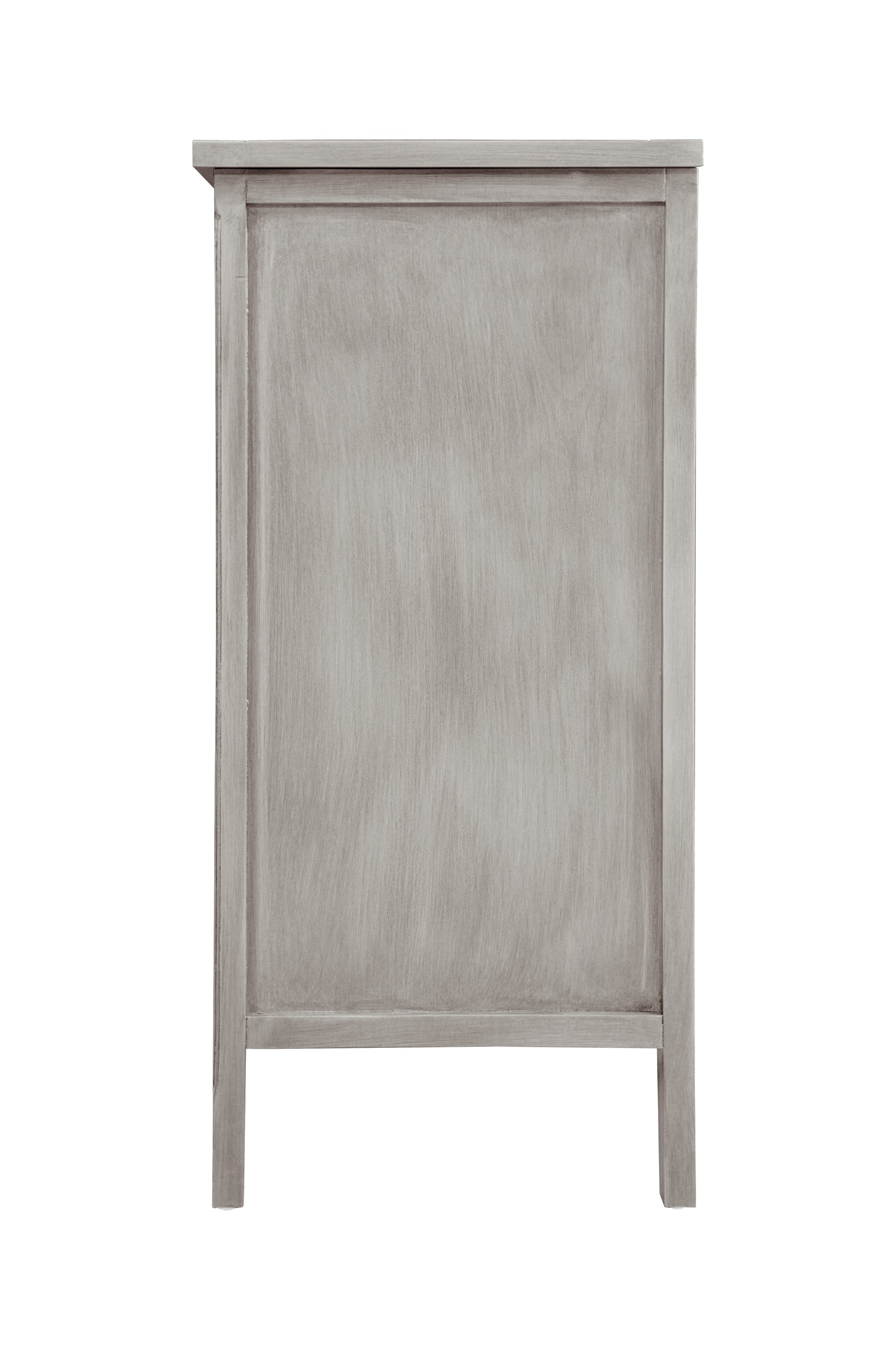 2 Door Cabinet, American Furniture, Suitable For Bedroom, Living Room, Study Light Grey Mdf