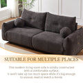Lamb'S Wool 2 Seater Cushion Sofa 90'' Comfortable Sofa For Living Room Bedroom And Other Casual Spaces Lamb'S Wool Sofa With 2 Cushions And 2 Ball Pillows. Gray Gray Foam Fabric 2 Seat