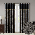 Jacquard Curtain Panel Pair 2 Pcs Window Panels Multicolor Polyester