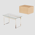 Modern Minimalist Rectangular Glass Dining Table For 4 6 With 0.31