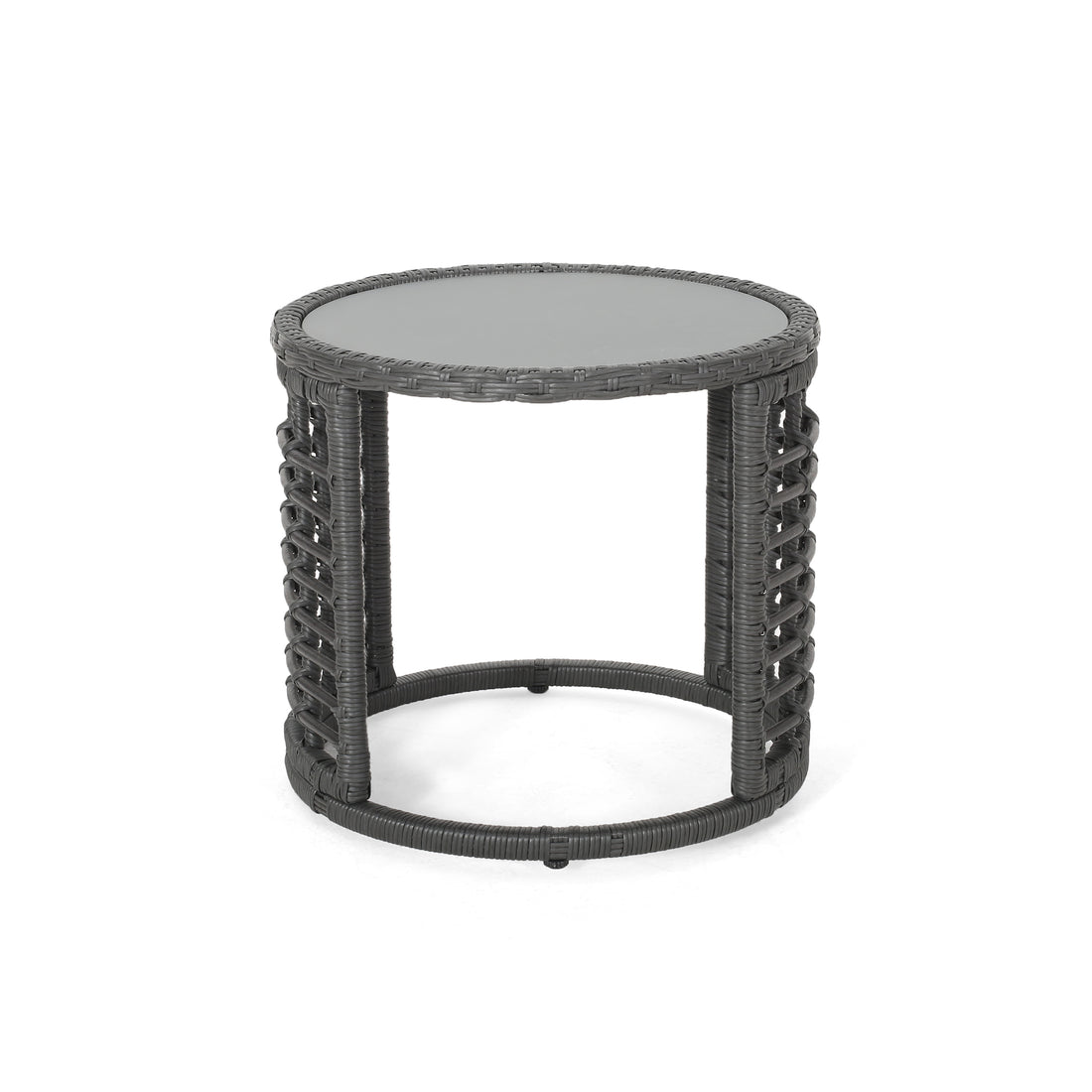 Tatiana Side Table Grey Rattan