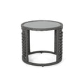 Tatiana Side Table Grey Rattan
