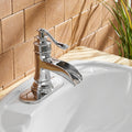 Polished Chrome Waterfall Bathroom Faucet Single Handle Vanity Sink Tap Chrome Brass