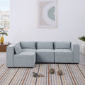 Modular Sofa Grayish Blue Chenille Fabric, Simple And Grand, The Seat And Back Is Very Soft. This Is Also A Knock Down Sofa Grayish Blue Chenille 4 Seat