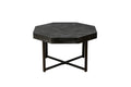 Wood Octagonal Vintage Patchwork Craft Farmhouse 30 Inch Wooden Table Top Cross Metal Legs Coffee Table For Living Room Antique Black Antique Black Primary Living Space Floor Mount Open Storage Coffee & End Tables Mdf Mdf