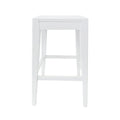 Counter Stool Set Of 2 White Fabric