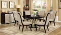 Contemporary Beige Fabric 2Pcs Side Chairs