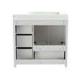 Cabinet Without Basin, 36 Inch Bathroom Cabinet, Bathroom Sink Cabinet With 2 Closing Doors And 4 Drawers. White Color, 35.8''W X 19.7''D X 35.4''H.Cabinet Only White Particle Board Mdf