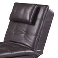 Brown Chaise Lounge With Pillow And Usb Port Brown Primary Living Space Faux Leather