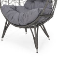 Gianni Teardrop Chair Gray Pe Rattan Iron Waterproof Fabric