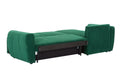 Convertible Sectional Sofa Couch, Modern Fabric 3 Seater L Shaped Couch For Living Room, Apartment, Office, Small Space Dark Green Corduroy 5 Seat