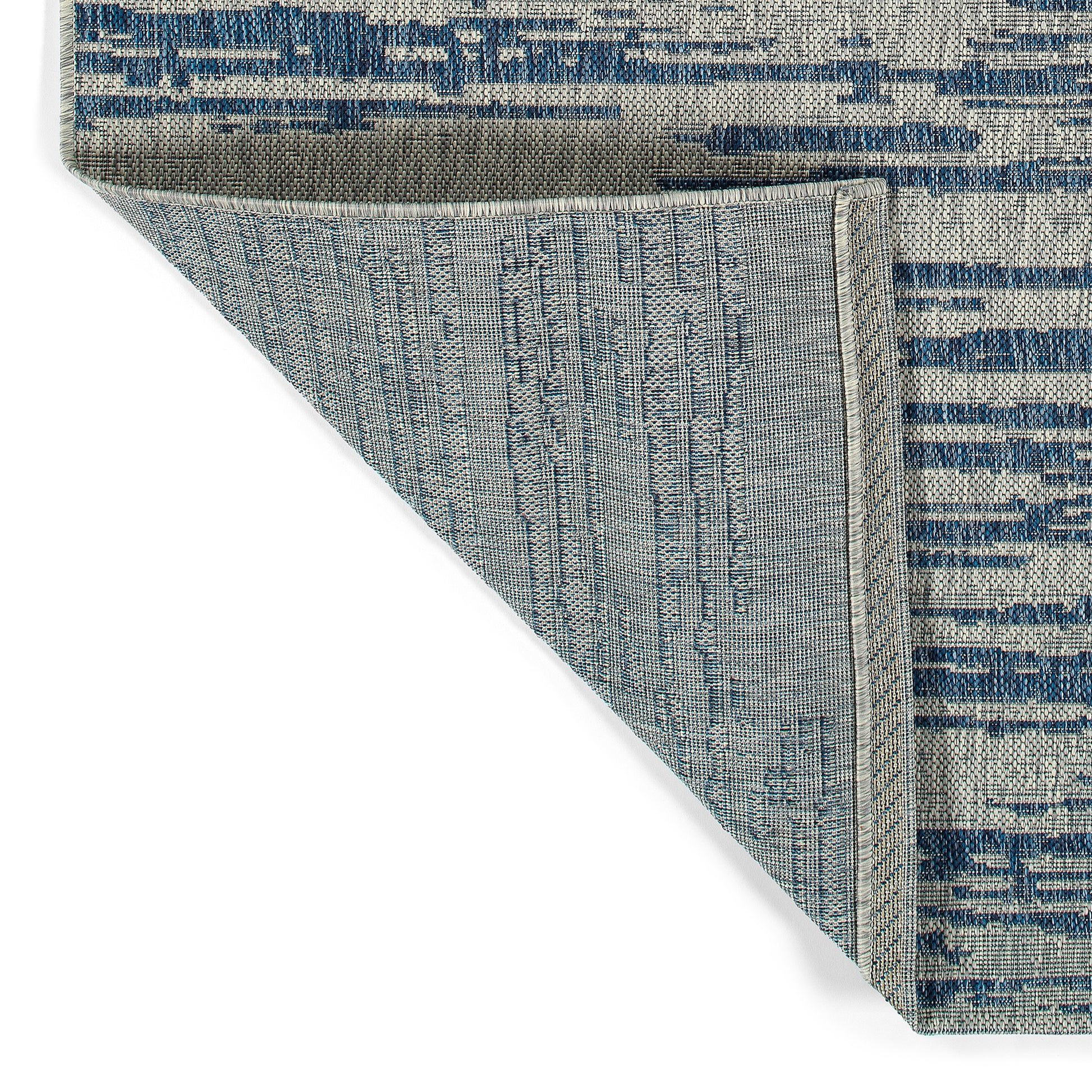 Modern, Abstract, Textured Cut Pile 2'3" X 7'10" Runner Navy Polypropylene