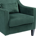Coolmore Modern Accent Chair,Upholstered Armchair With Scooped Arms For Bedroom,Apartment,Studio,Office,Waiting Room Emerald Corduroy Emerald Foam Corduroy