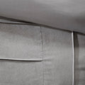 7 Piece Faux Suede Comforter Set Grey King King Grey Polyester