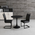 Black Circular Dining Table, 31.5 