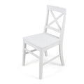 Roshan Farmhouse Acacia Wood Dining Chairs, White Set Of 2 White Acacia Wood