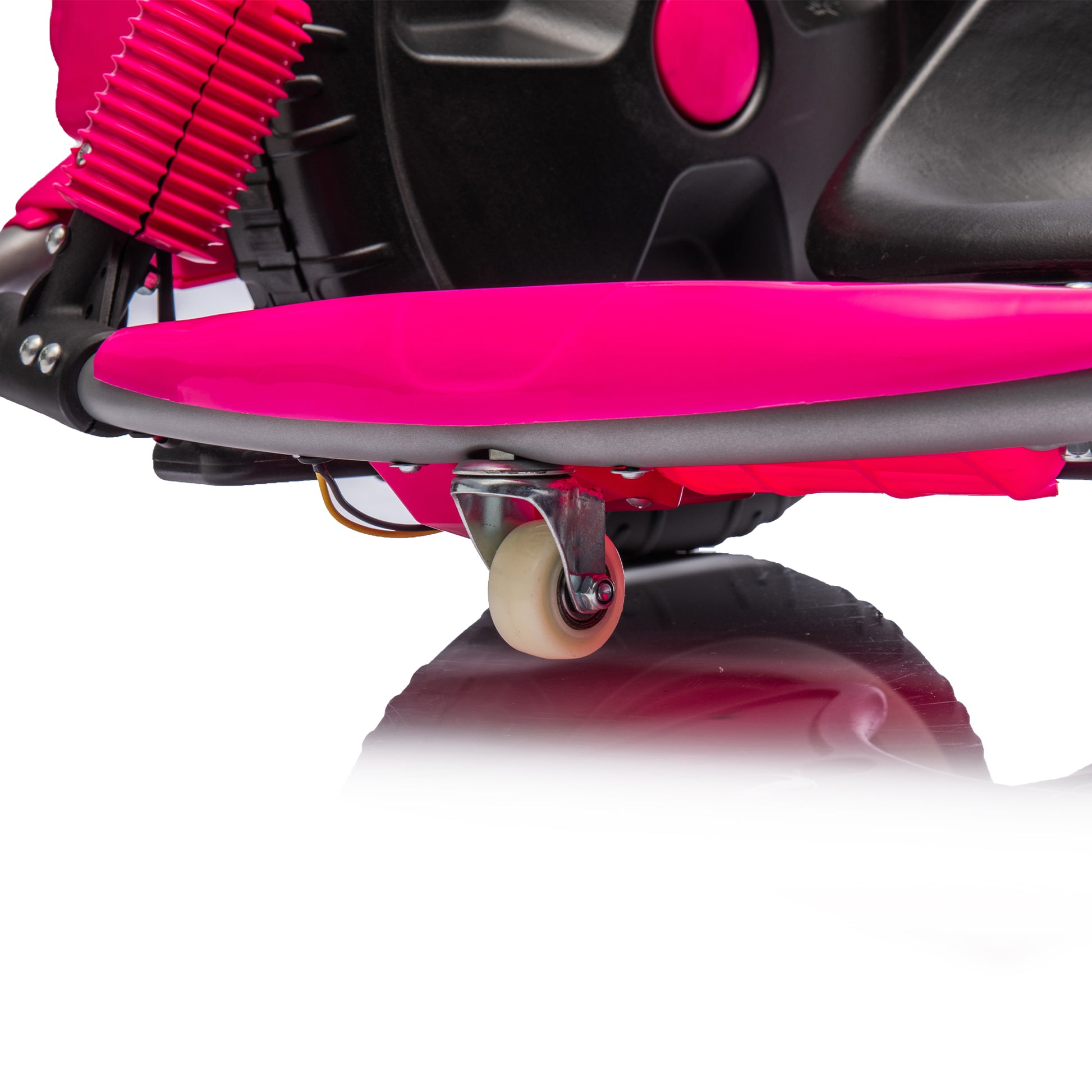 12V Kids Ride On Electric Toy,2Wd,16'' Exaggerated Wheel,Dual Handle Control For 360 Degree Flexible Steering And Rotation,Solid Metal Frame,Provide A Speed Of 4.66 Mph For Kids Aged 6 . Pink 50 99 Lbs Polypropylene