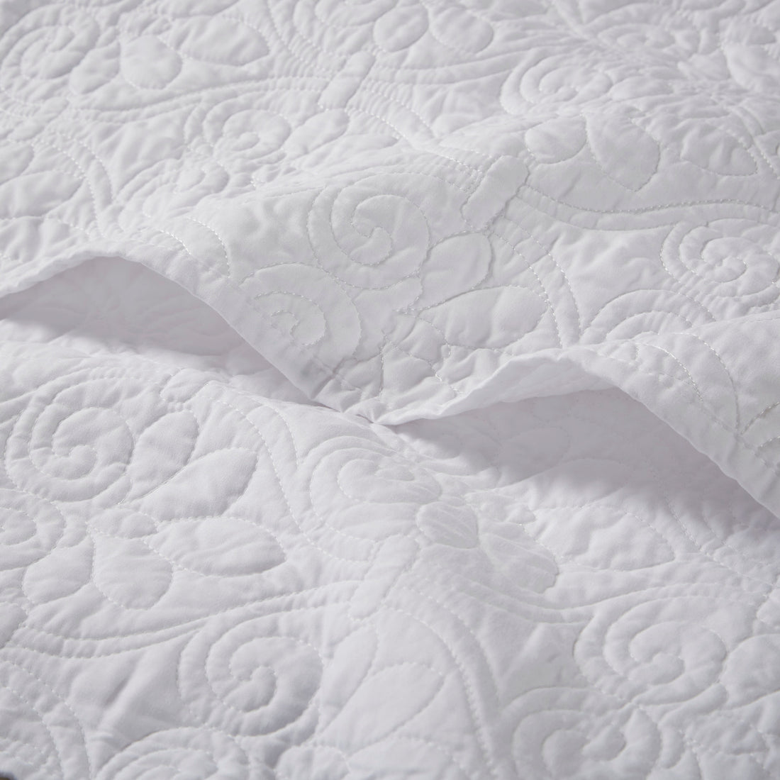 Oversized Quilted Throw White 60X70" White Cotton