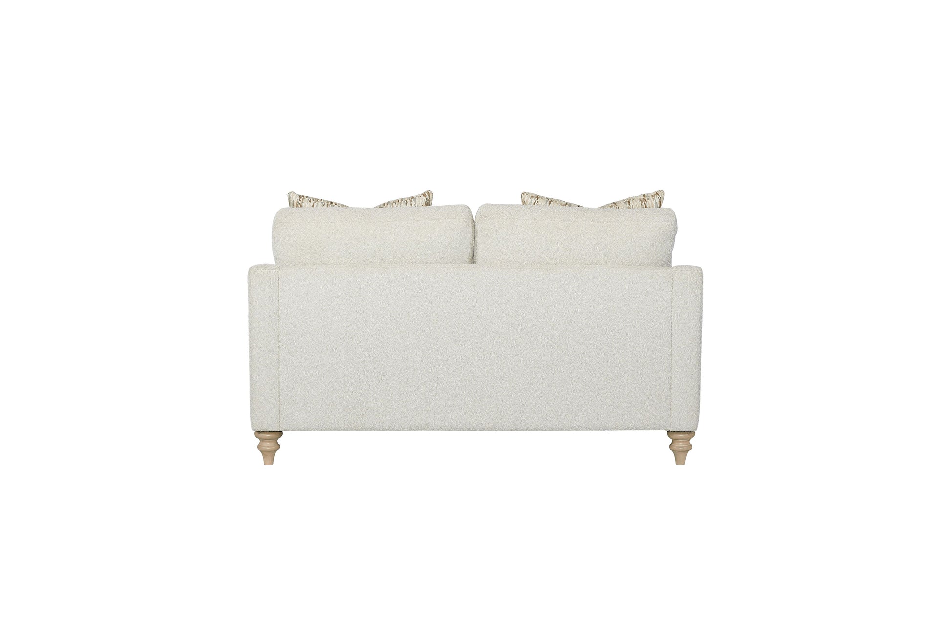 Loveseat Reversable Cushion With 2 Pillows Off White Upholstered