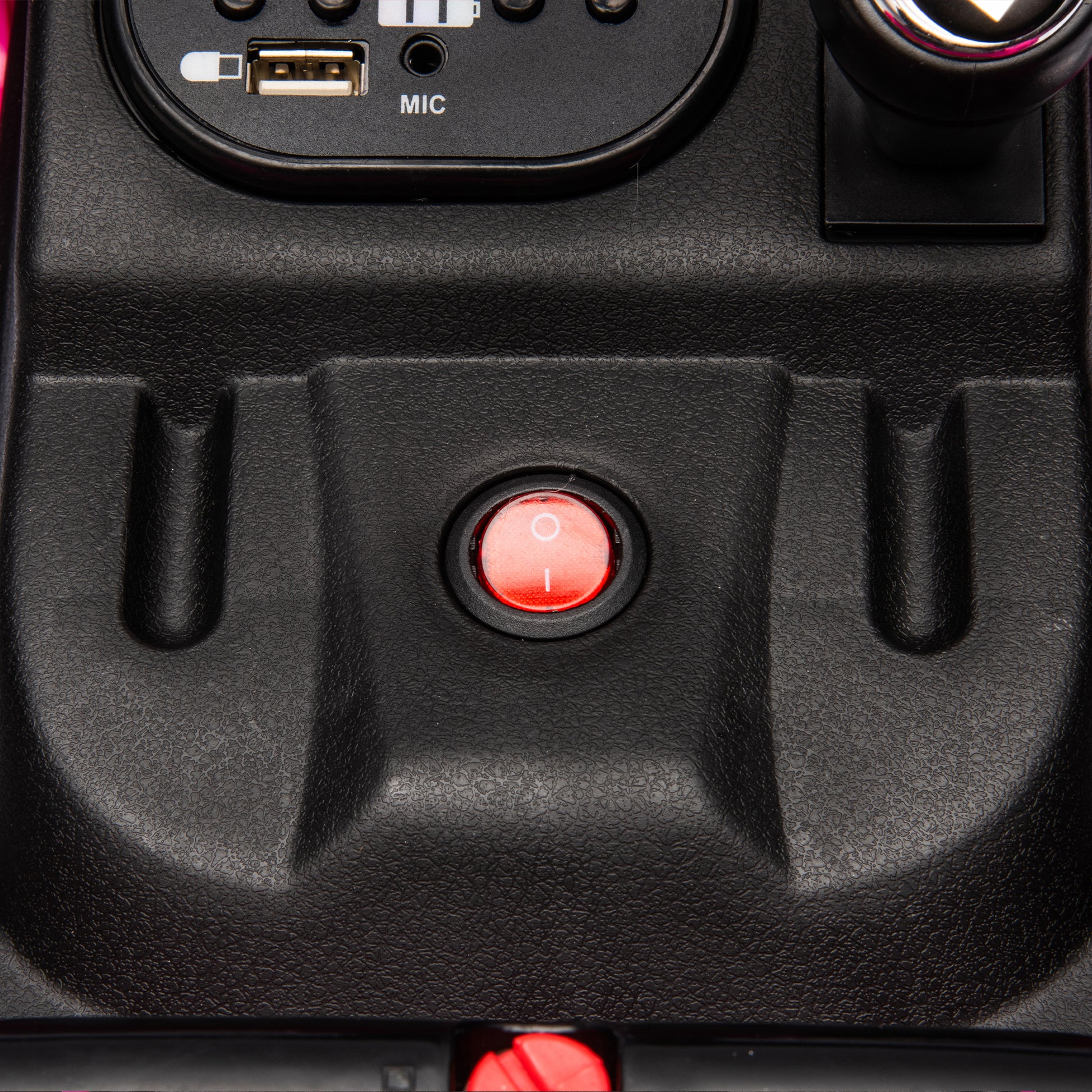 12V Kids Ride On Electric Tractor Black Knight,Kids Ride On Toy.2Wd,Non Skid Tires, Steering Wheel, Foot Pedal,With Removable Storage Tug,Light,Bluetooth,Music,Mp3,Usb,Power Display For Kids Aged 2 3. Rose Red 50 99 Lbs Polypropylene