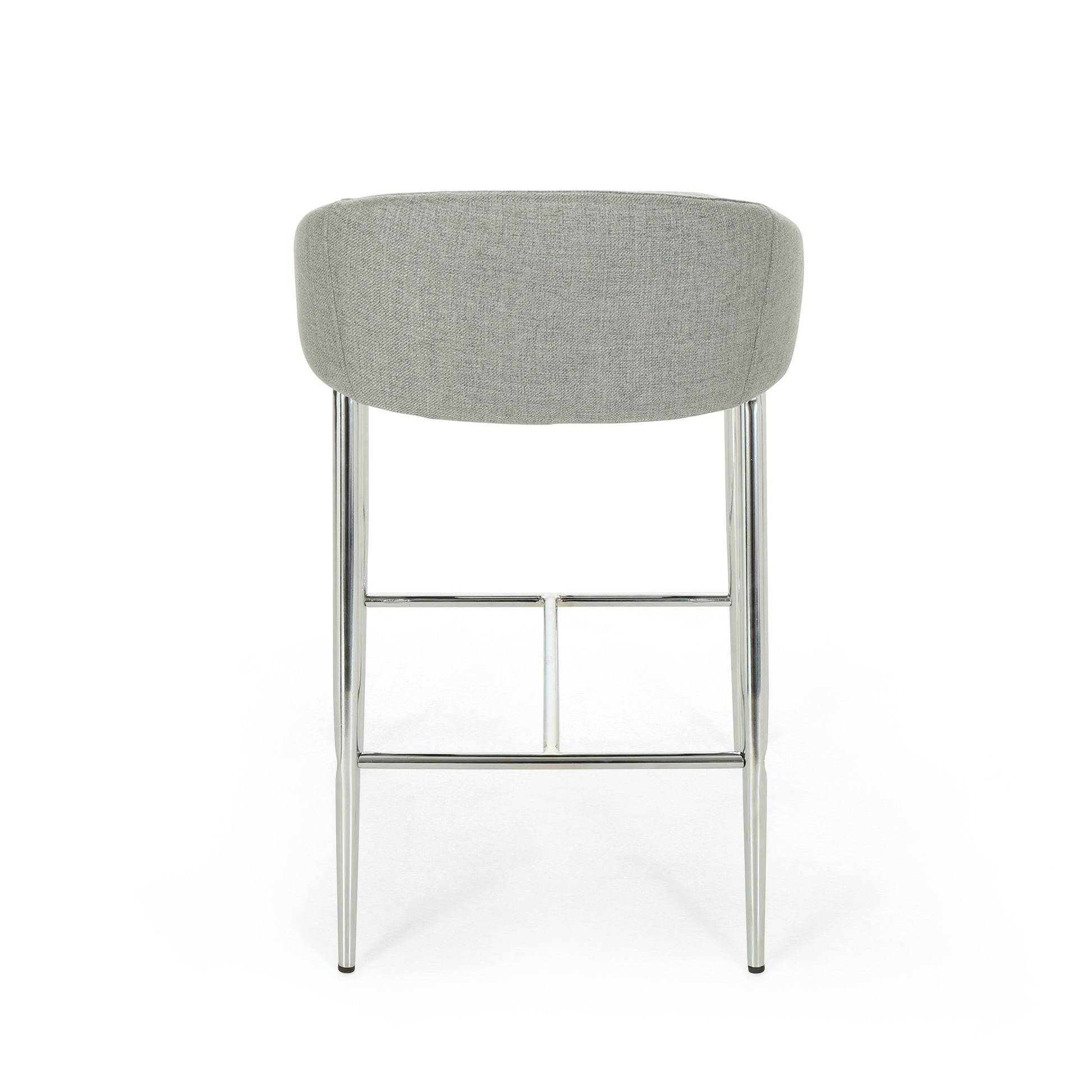 Counter Stool2Pcs Set Grey Fabric