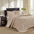 Reversible Quilt Set Khaki King Cal King Khaki Cotton