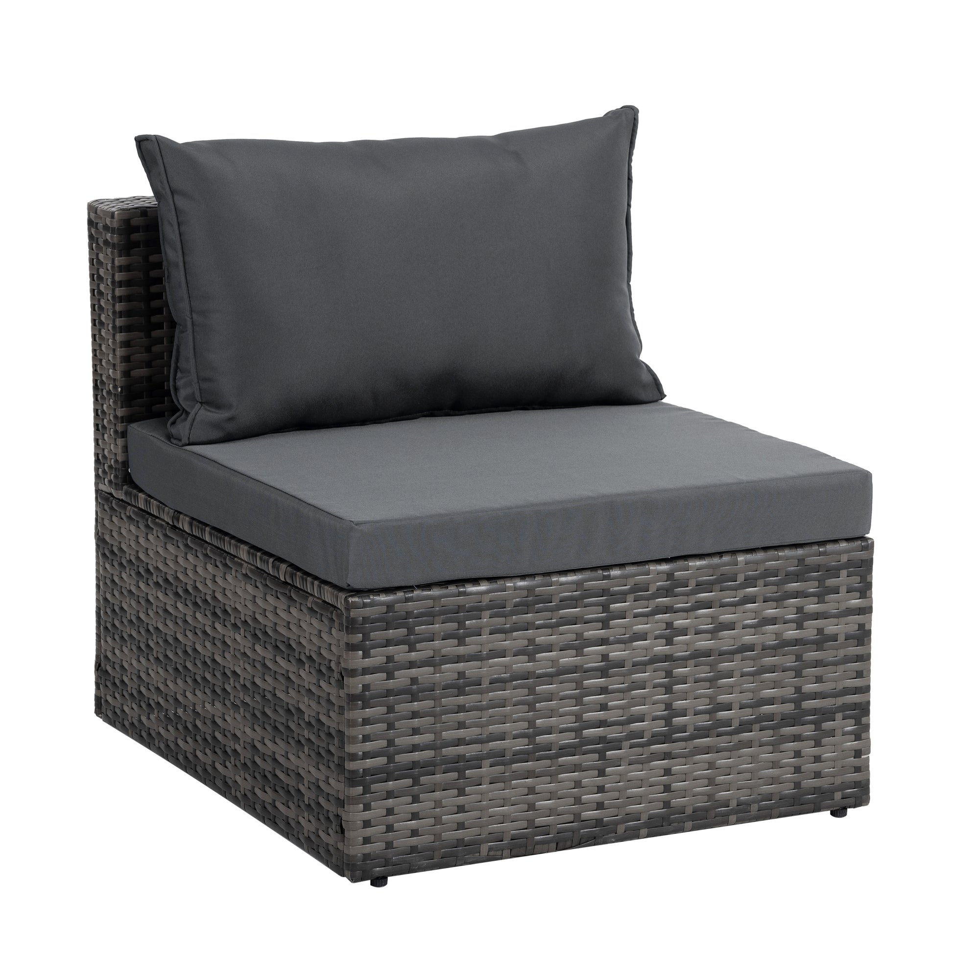 Patio Furniture, Outdoor Furniture, Seasonal Pe Wicker Furniture, 6 Set Wicker Furniture With Tempered Glass Coffee Table Dark Gray Seats 4 Pe Rattan Iron Waterproof Fabric