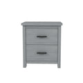 4 Pieces Bedroom Sets Queen Size Vintage Wooden Bed Frame With 2 Nightstands And 1 Dresser,Light Gray Box Spring Not Required Queen Light Gray 4 Piece Set American Traditional Solid Wood Mdf