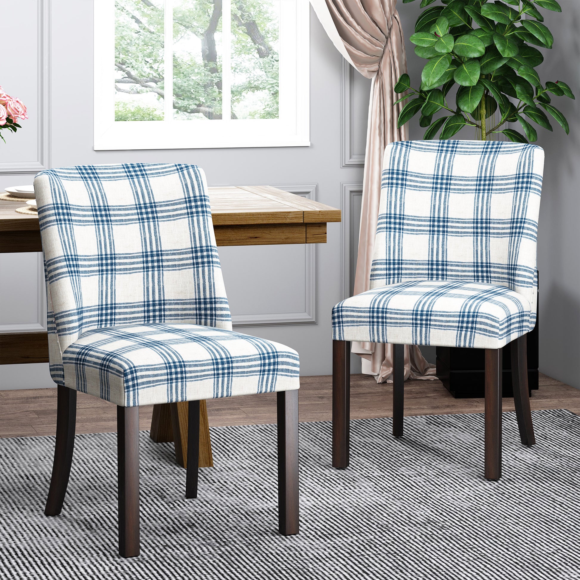 Harman Dining Chair Blue Fabric