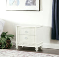 Dorothy Nightstand W 2 Drawers, Ivory Finish Bd02266 Ivory Wood