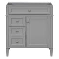 30'' Bathroom Vanity With Top Sink, Modern Bathroom Storage Cabinet With 2 Drawers And A Tip Out Drawer, Single Sink Bathroom Vanity Grey Bathroom Mdf