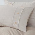 5 Piece Organic Cotton Oversized Comforter Cover Set W Removable Insert Natural Full Queen Natural Cotton