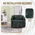 Coolmore Swivel Barrel Chair, Comfy Round Accent Sofa Chair For Living Room, 360 Degree Swivel Barrel Club Chair, Leisure Arm Chair For Nursery, Hotel, Bedroom, Office, Lounge Emerald Boucle Emerald Primary Living Space Foam Boucle