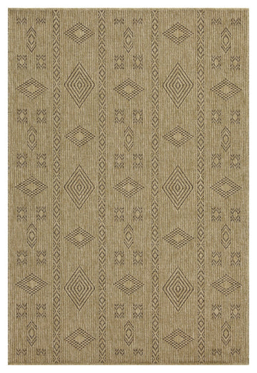 Earth Gc Ntl1002 Jute Mocha 5 Ft. 3 In. X 7 Ft. 3 In. Indoor Outdoor Area Rug Natural & Light Brown Polyester Polypropylene