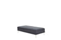Modern Ink Blue Large Ottoman Metal Legs 1Pc Cocktail Ottoman Living Room Blue Faux Leather Primary Living Space Blue Contemporary,Modern Rectangle Bonded Leather