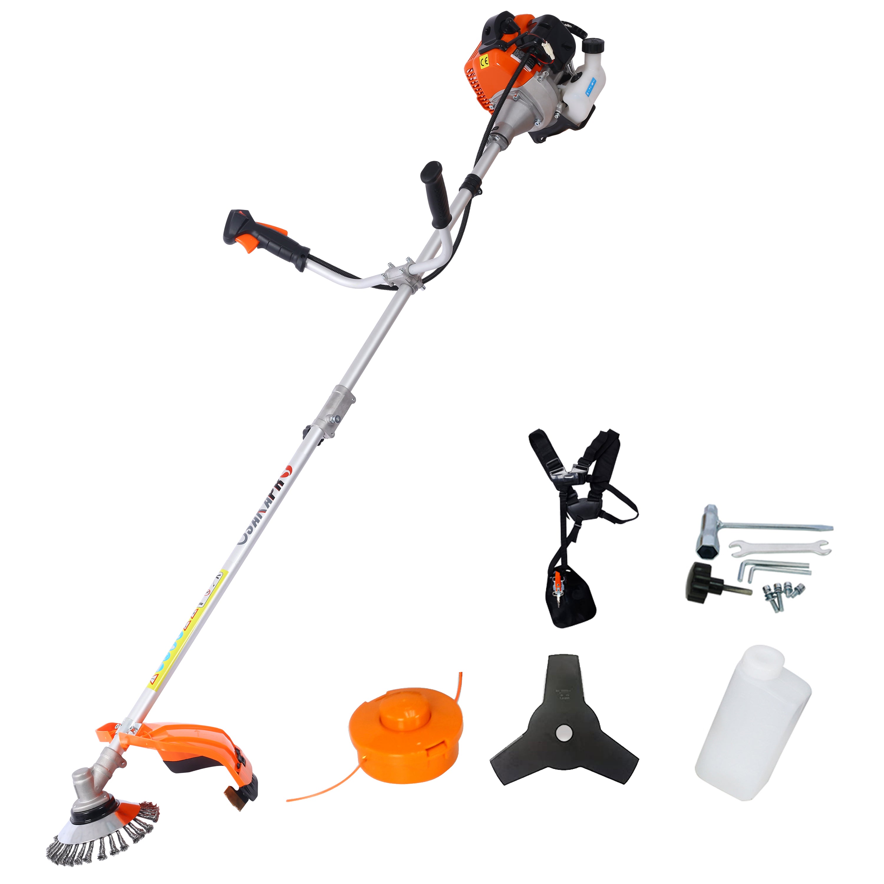 52Cc Weed Wacker Gas Powered,3 In 1 Multifunction, String Trimmer, 8 I