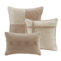 7 Piece Faux Suede Comforter Set Tan King King Tan Polyester