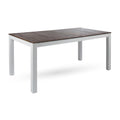 Bali Dining Table Dark Brown White Acacia Wood