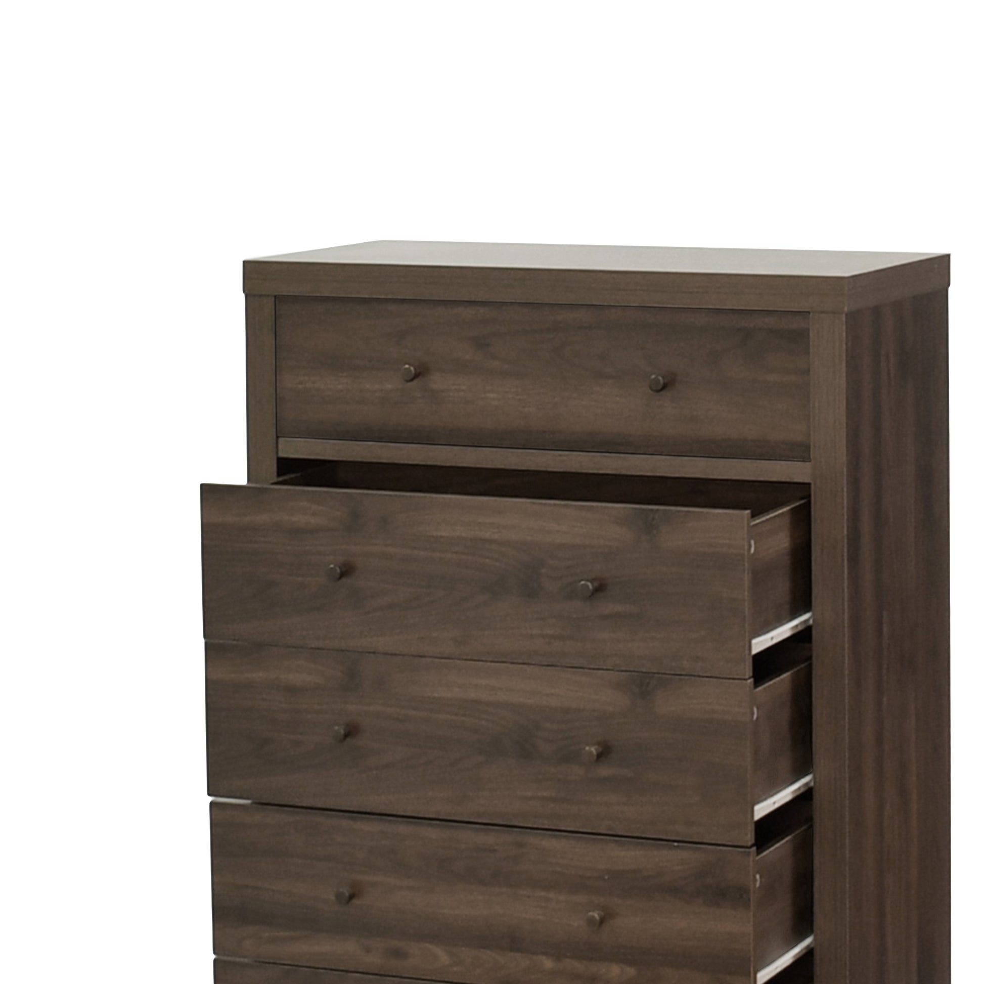 Nordic 5 Drawer Chest Walnut Mdf