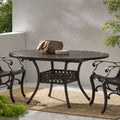 Outdoor Expandable Aluminum Dining Table, Hammered red-aluminium