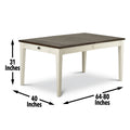 Cayla Table Dark Oak & White White Wood