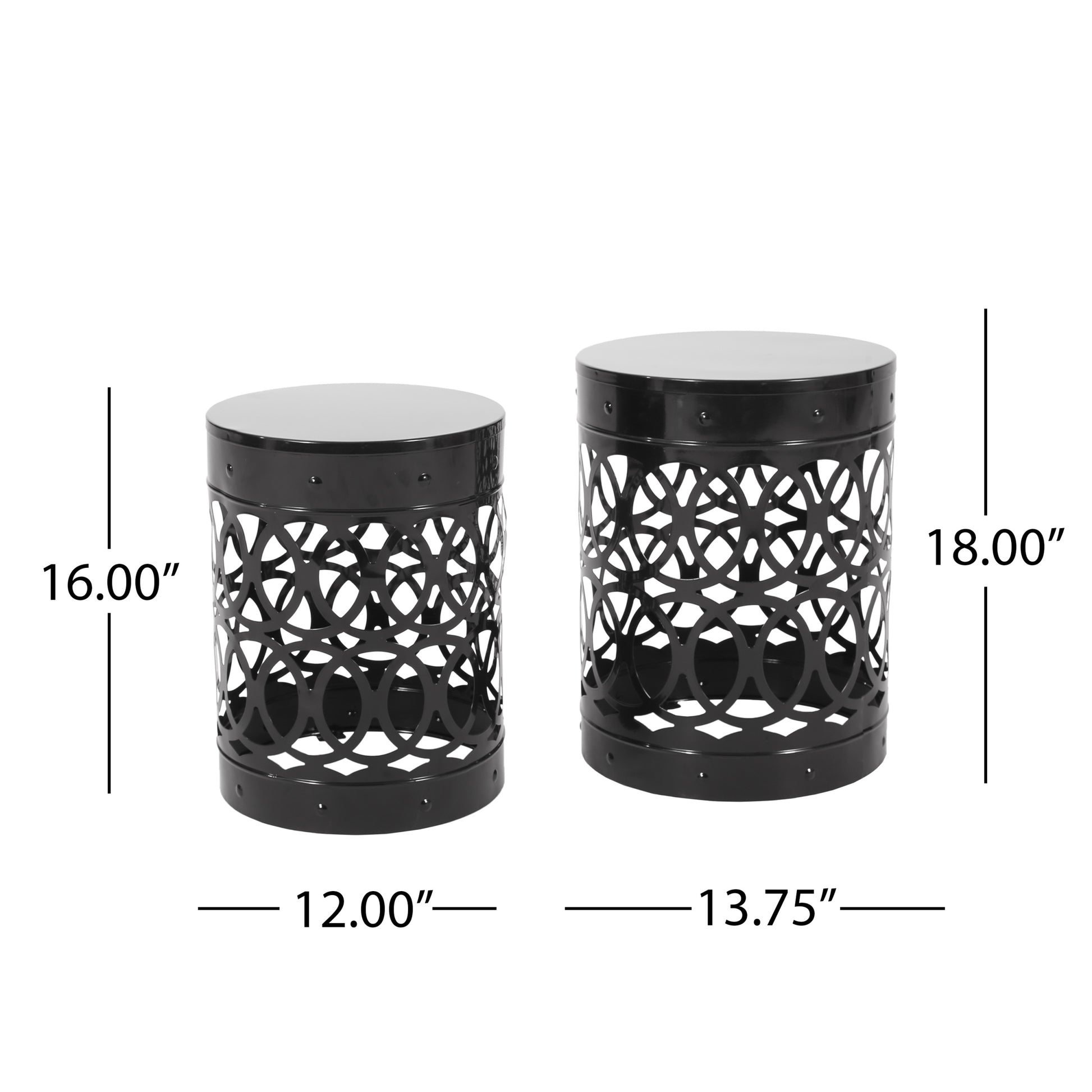 Metal S 2 End Table Black Iron