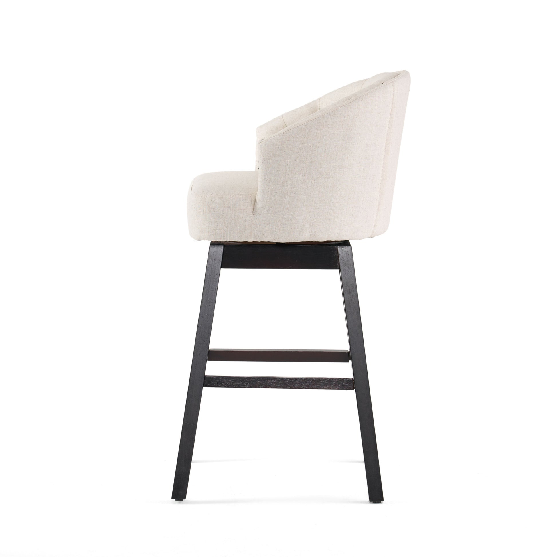 Ogden Kd Swivel Barstool Set Of 2 - Beige Fabric