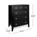 Chest Of Drawer Black Mdf