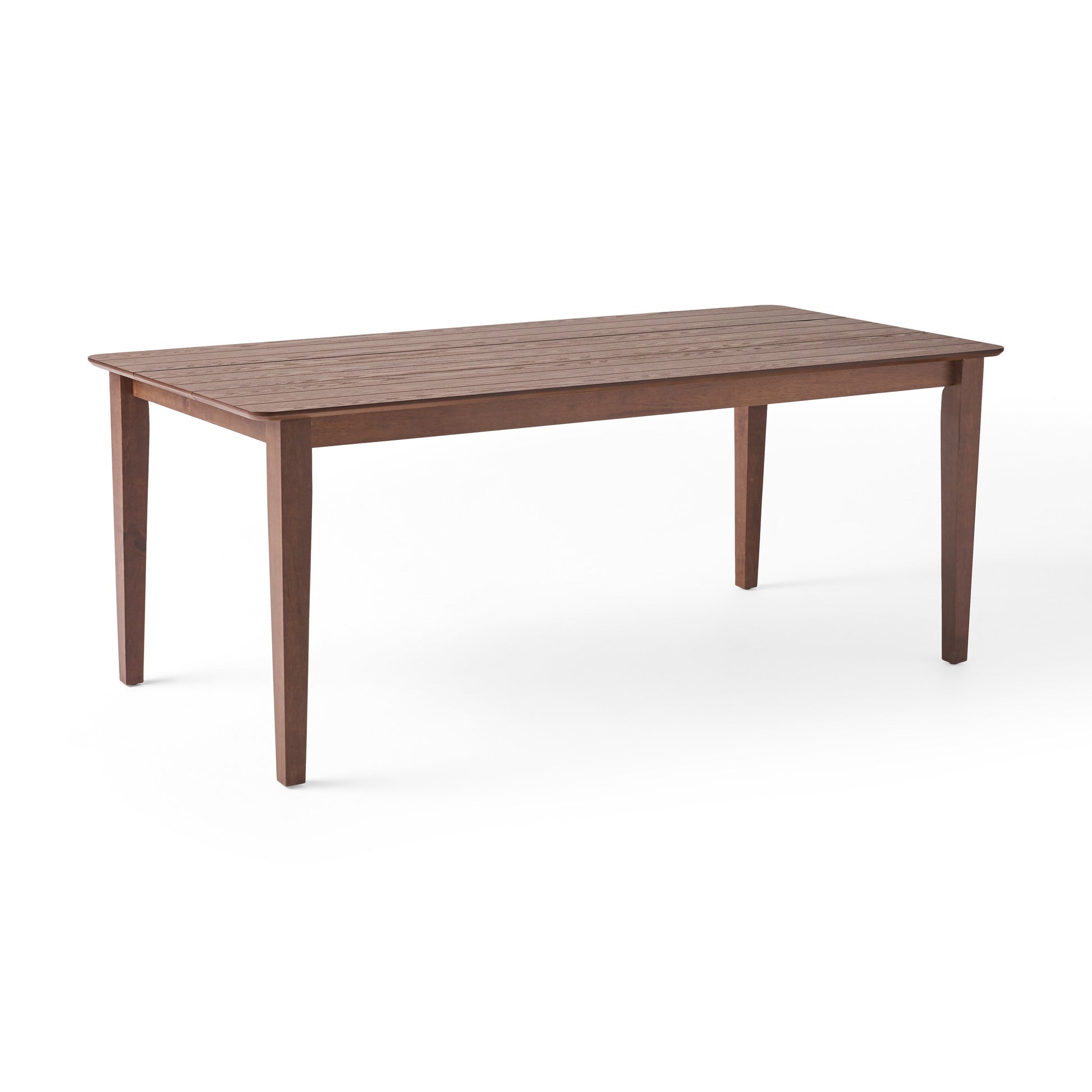 Dining Table With Square Leg Walnut Solid Wood Mdf