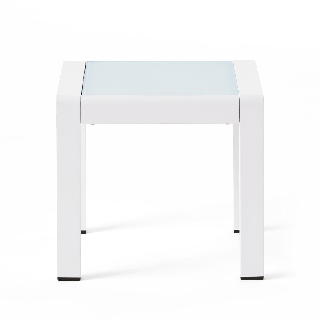 Cape Coral Side Table - White Aluminium
