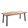 Della Dining Table - Teak Wood Metal